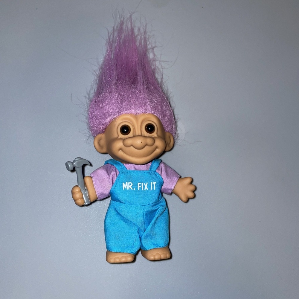 MR‎ FIX IT / CARPENTER  - 5" Russ Troll Doll - Excellent